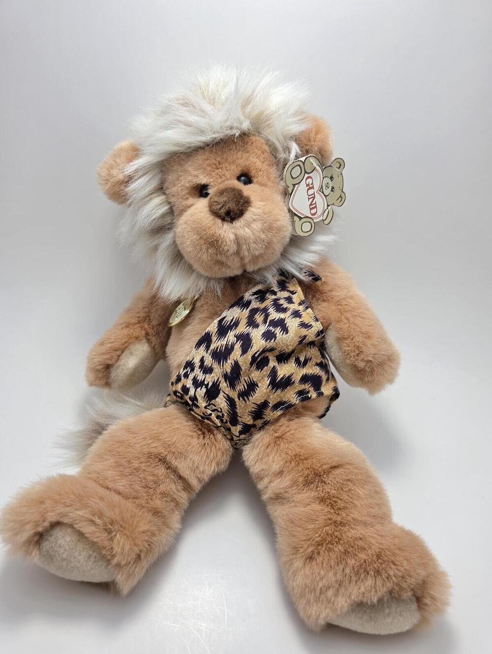 GUND "Tarz" the Caveman Lion Plush Stuffed Animal With Tags Vintage (13 inch)